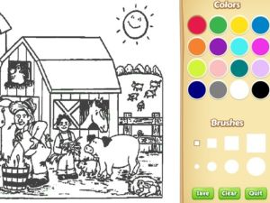 Juego Libro para colorear de granja para niños en línea