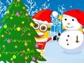 Juego Guerras de bolas de nieve navideñas de los Minions  en línea