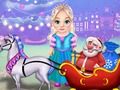 Juego Little Elsa Clean Christmas Carriage en línea