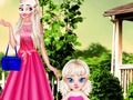 Juego Sesión de fotos de mamá Elsa y bebé  en línea
