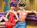 Juego Chica punteada Sauna Flirting  en línea