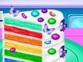 Juego Vincy cocinando pastel de cumpleaños arcoíris  en línea