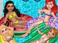 Juego Flotadores de fiesta en la piscina de princesas  en línea
