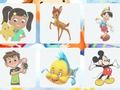 Juego Personajes de dibujos animados: memoria  en línea