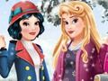 Juego Aurora y Blancanieves Moda de Invierno  en línea