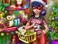 Juego Compras navideñas de niña punteada  en línea