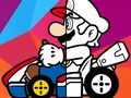 Juego Mario conduciendo el libro para colorear en línea