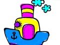 Juego Regreso a la escuela: colorear el barco  en línea