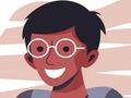 Juego Rompecabezas de niños con gafas  en línea