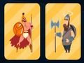 Juego Memoria de guerreros espartanos y vikingos  en línea