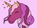 Juego Unicornio Libro para colorear Glitter  en línea