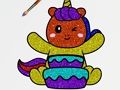 Juego Unicornios de brillo de libro para colorear  en línea
