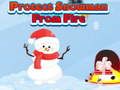 Juego Proteger al muñeco de nieve del fuego  en línea