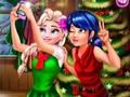 Juego Selfie de Navidad de Ladybug y Elsa  en línea