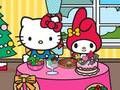 Juego Cena de Navidad de Hello Kitty y sus amigos  en línea