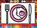 Juego Colorea y decora el plato llano  en línea