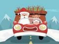 Juego Rompecabezas de Papá Noel dando regalos  en línea