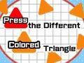 Juego Presione el triángulo de diferentes colores  en línea