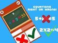 Juego Ecuaciones correctas o incorrectas  en línea