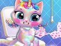 Juego Tiñada a mi princesa de gato unicornio cariñoso en línea