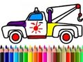 Juego Regreso a la escuela: libro para colorear de camiones  en línea