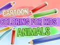 Juego Dibujos animados para colorear para niños animales  en línea