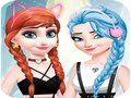 Juego Maquillaje para vestir a Elsa y Anna  en línea