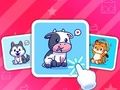 Juego Lindas tarjetas de animales  en línea