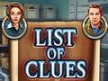Juego Lista de pistas  en línea