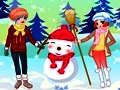 Juego Viste a los niños y al muñeco de nieve  en línea