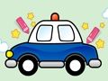 Juego Coche de policía fácil de pintar  en línea