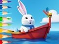 Juego Libro para colorear: Conejo navegante  en línea