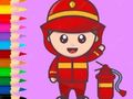 Juego Libro para colorear: Bombero  en línea