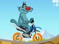 Juego Oggy y las cucarachas en bicicleta  en línea