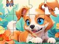 Juego Rompecabezas: perro y jardín  en línea