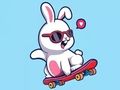 Juego Libro para colorear: patineta de conejo  en línea