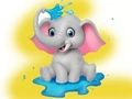 Juego Libro para colorear: Elefante rociando agua  en línea