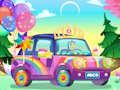 Juego Decoración Coche Arco Iris  en línea