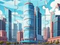 Juego Rompecabezas: edificios de la ciudad  en línea