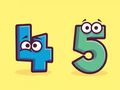Juego Libro para colorear: Número 4-5  en línea