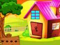 Juego Escape del tesoro de oro de la casa con techo de tejas  en línea
