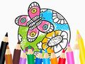 Juego Libro para colorear: mariposa con flor  en línea