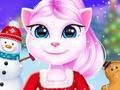 Juego Juego de Decoración navideña de niña gato  en línea