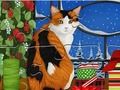 Juego Rompecabezas: Gato navideño  en línea