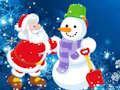 Juego Rompecabezas de Papá Noel y muñeco de nieve  en línea
