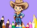 Juego Libro para colorear: vaquero  en línea