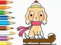 Juego Libro para colorear: trineo tirado por perros  en línea