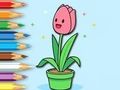 Juego Libro para colorear: Un ramo de tulipanes  en línea