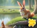 Juego Rompecabezas: Conejo y Ardillas  en línea