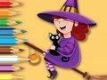 Juego Libro para colorear: Bruja en prácticas  en línea